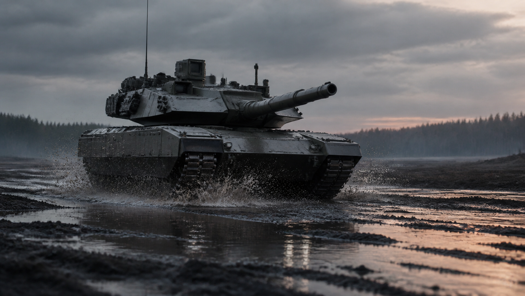 Armoured vehicle undergoing field testing
